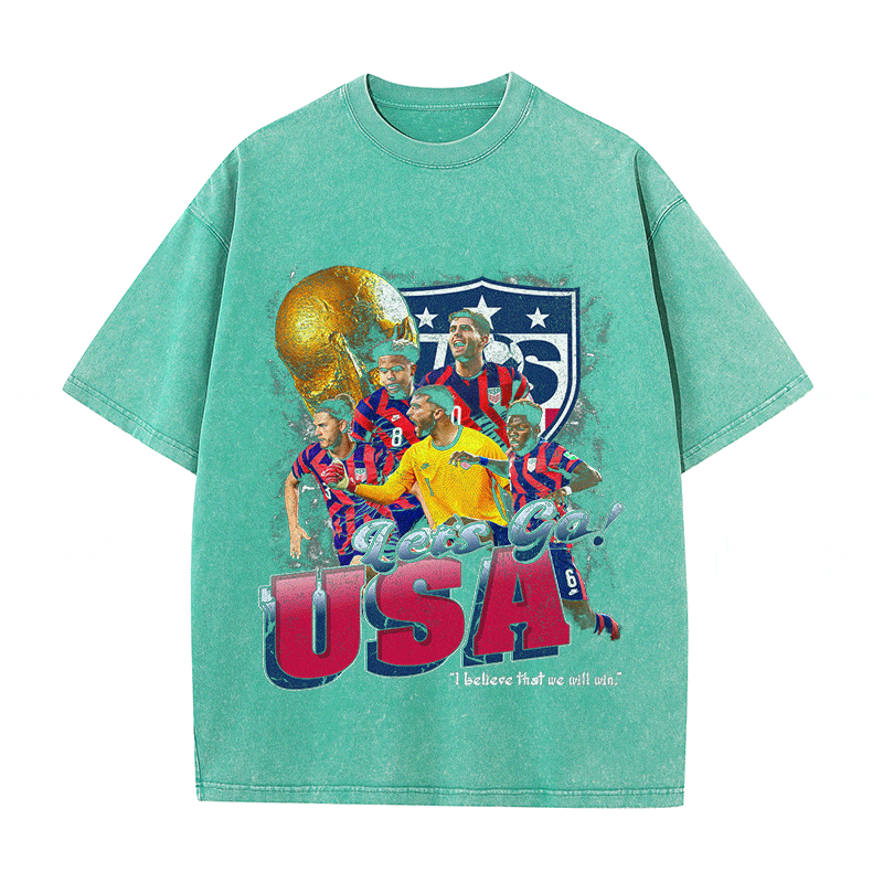 RDMCLOTHINGART tapestry hoodie LET'S GO USA HEAVY WEIGHT COTTON TEE-8965