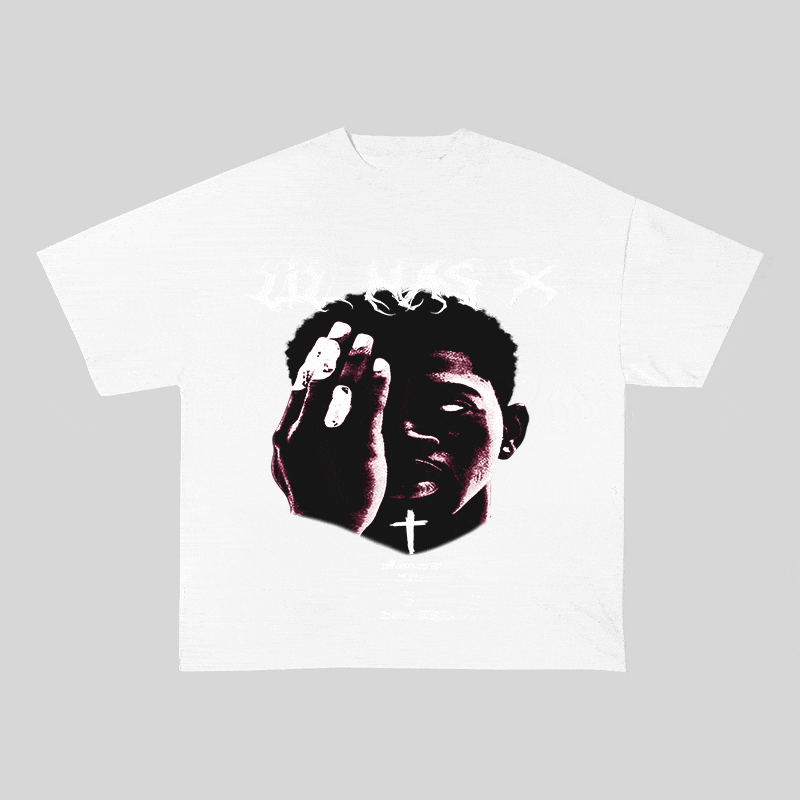 RDMCLOTHINGART tapestry hoodie LIL NAS X HEAVY WEIGHT COTTON TEE-8884