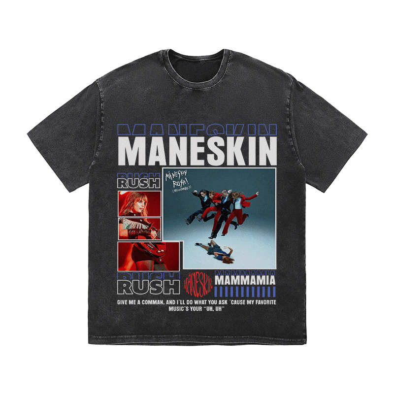 RDMCLOTHINGART tapestry hoodie MANESKIN HEAVY WEIGHT COTTON TEE-9008
