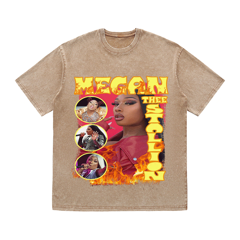RDMCLOTHINGART tapestry hoodie MEGAN STALLION HEAVY WEIGHT COTTON TEE-9131