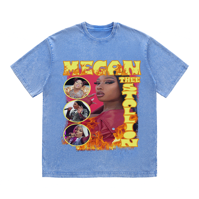 RDMCLOTHINGART tapestry hoodie MEGAN STALLION HEAVY WEIGHT COTTON TEE-9131