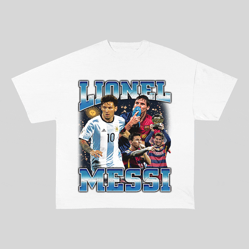 RDMCLOTHINGART tapestry hoodie MESSI 3 HEAVY WEIGHT COTTON TEE-8971