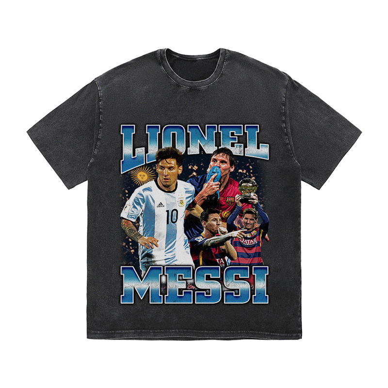 RDMCLOTHINGART tapestry hoodie MESSI 3 HEAVY WEIGHT COTTON TEE-8971