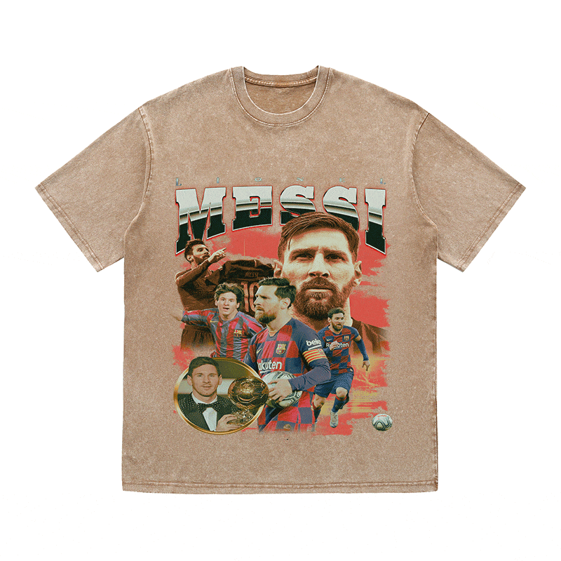 RDMCLOTHINGART tapestry hoodie MESSI 5 HEAVY WEIGHT COTTON TEE-8973