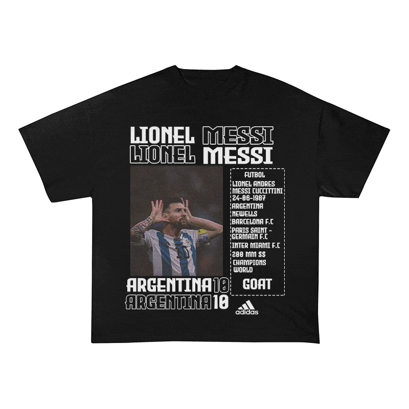 RDMCLOTHINGART tapestry hoodie MESSI HEAVY WEIGHT COTTON TEE-8822