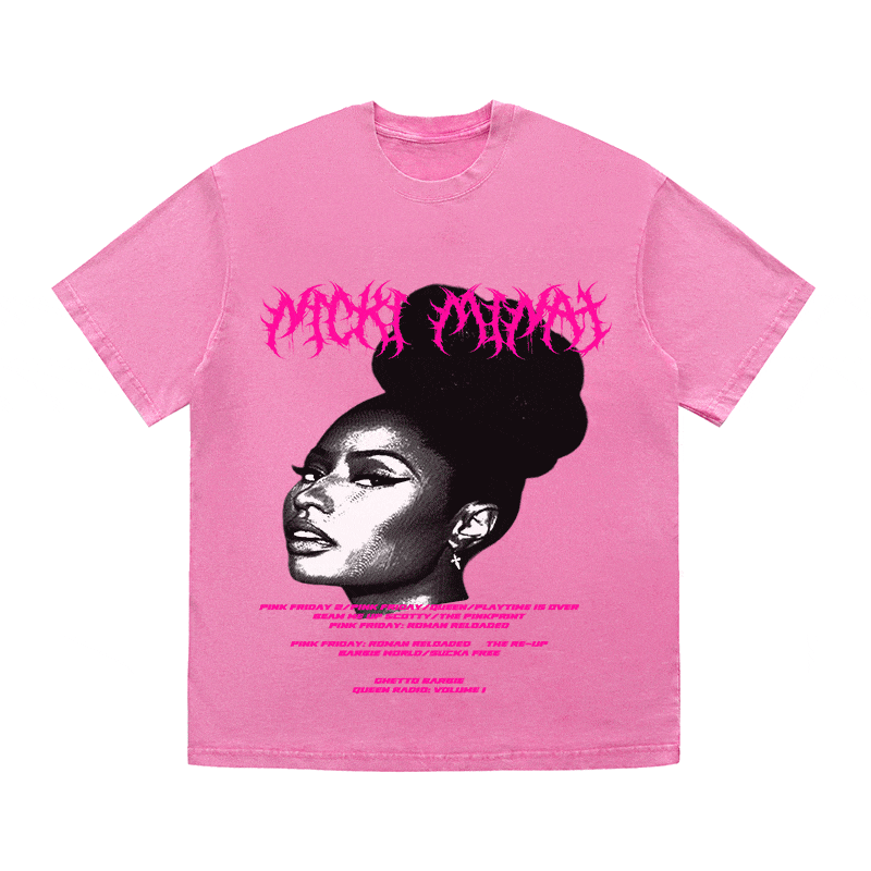 RDMCLOTHINGART tapestry hoodie NCKI MINAJ HEAVY WEIGHT COTTON TEE-8888