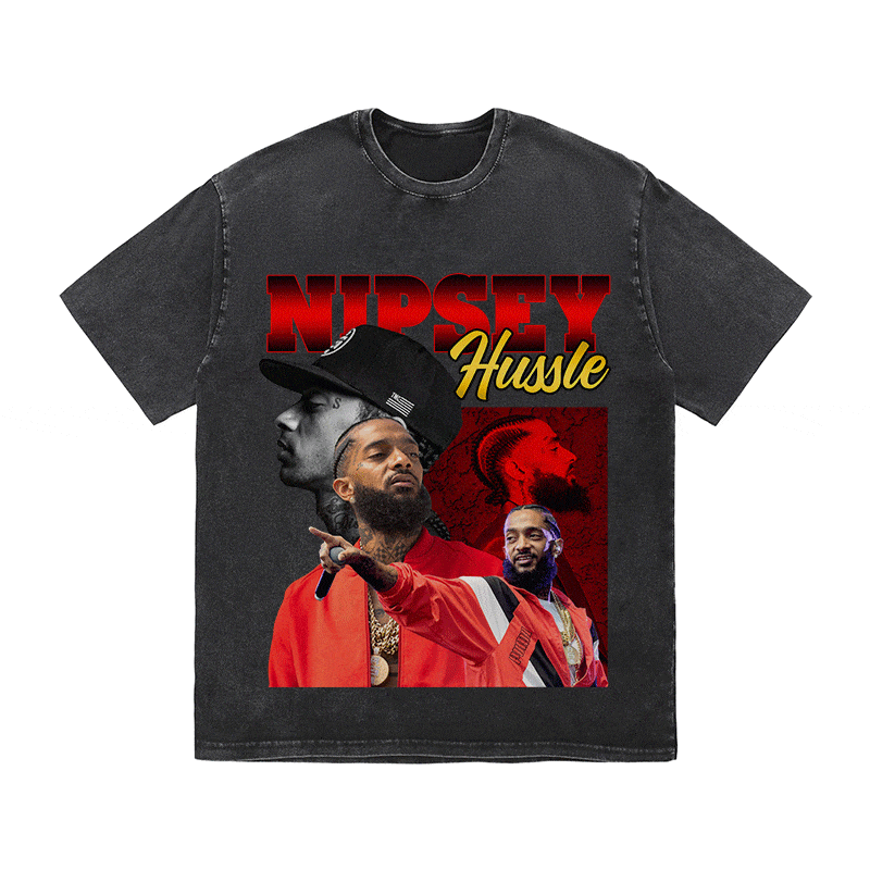 RDMCLOTHINGART tapestry hoodie NIPSEY HUSSLE HEAVY WEIGHT COTTON TEE-9133