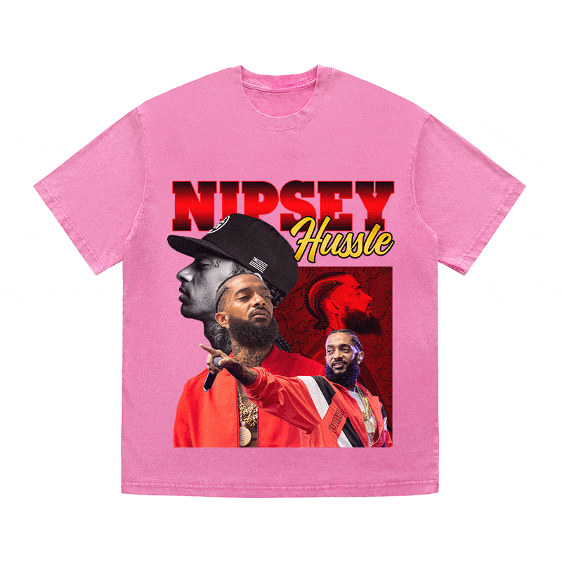 RDMCLOTHINGART tapestry hoodie NIPSEY HUSSLE HEAVY WEIGHT COTTON TEE-9133