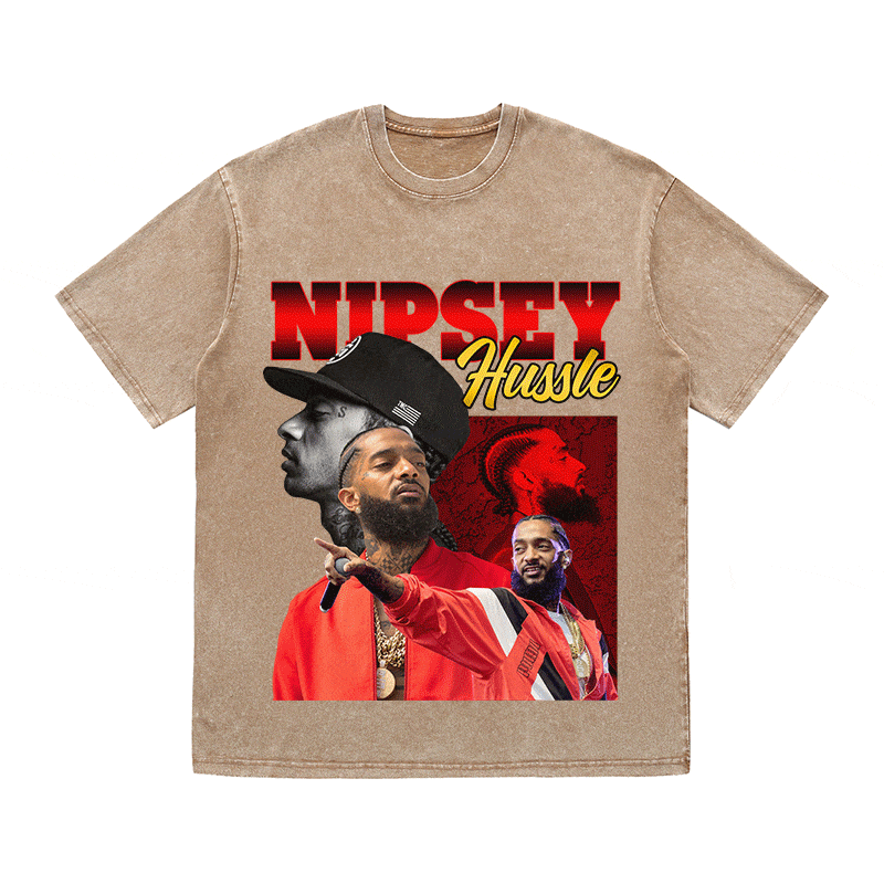 RDMCLOTHINGART tapestry hoodie NIPSEY HUSSLE HEAVY WEIGHT COTTON TEE-9133
