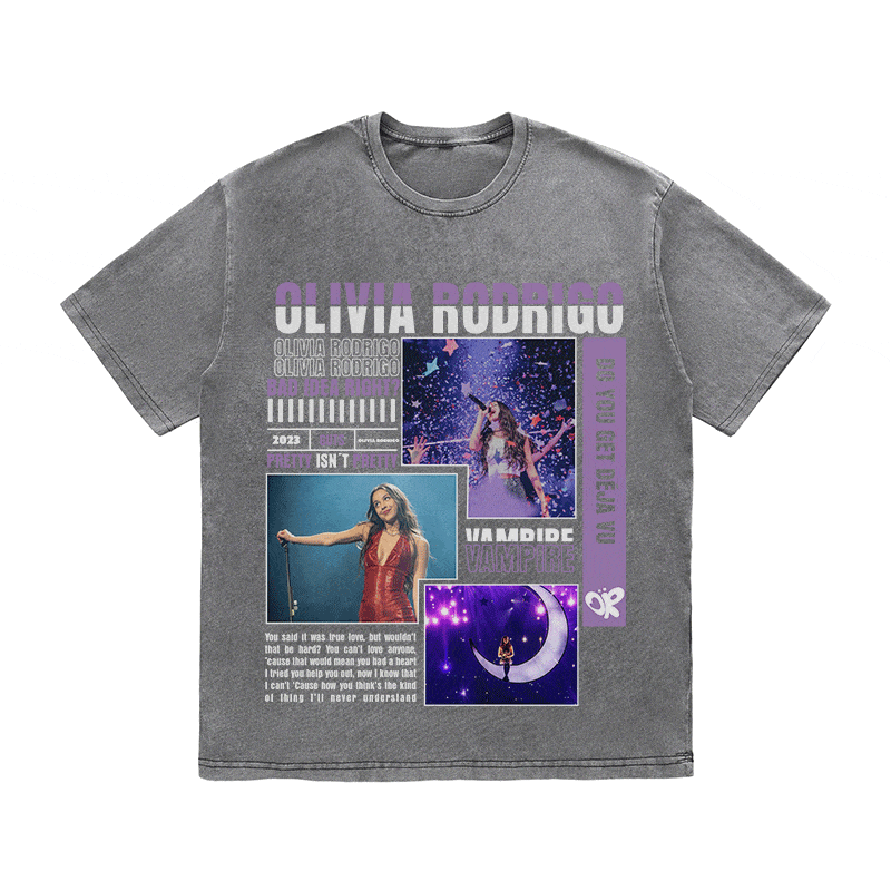 RDMCLOTHINGART tapestry hoodie OLIVIA RODRIGO HEAVY WEIGHT COTTON TEE-9012