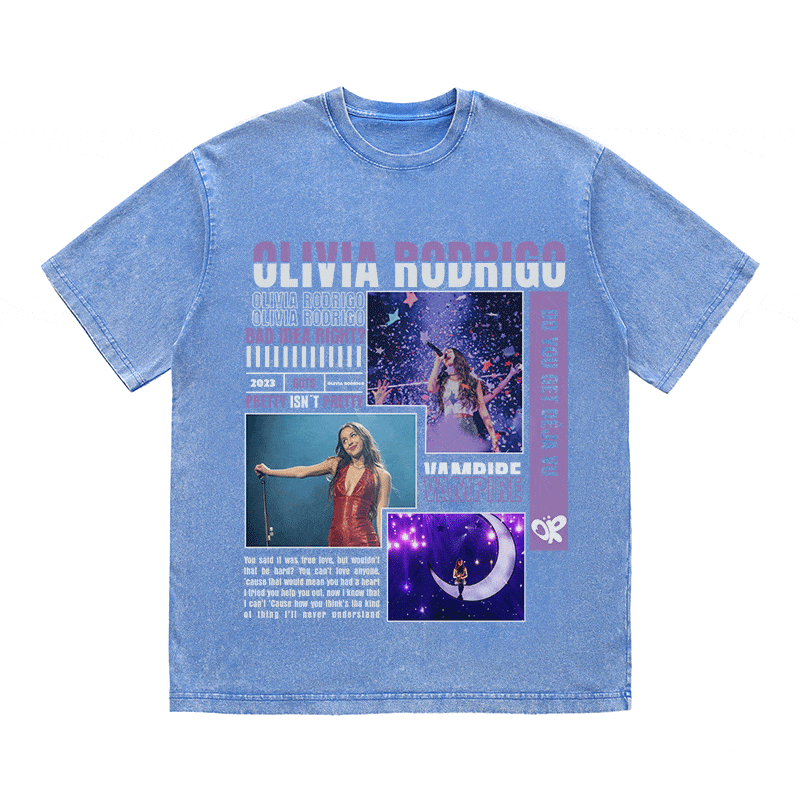 RDMCLOTHINGART tapestry hoodie OLIVIA RODRIGO HEAVY WEIGHT COTTON TEE-9012