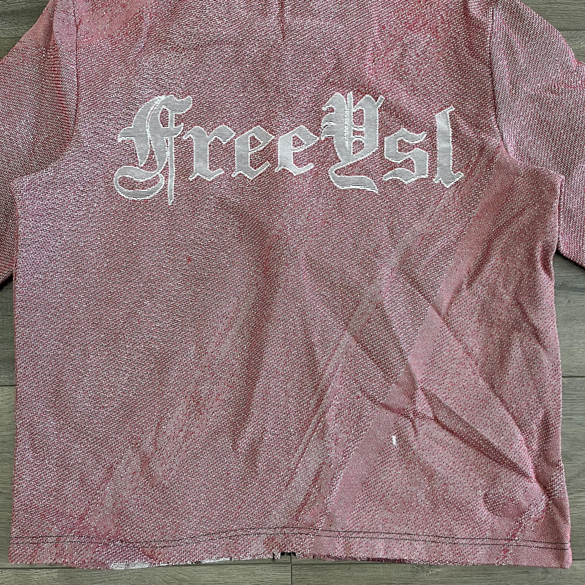 RDMCLOTHINGART tapestry hoodie PINK YSL  TAPESTRY TEE