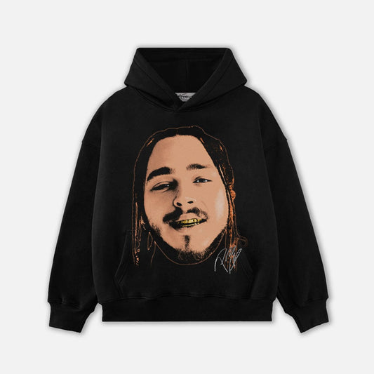 POSTMALONE HEAD HOODIE-1085 - RDMCLOTHINGART