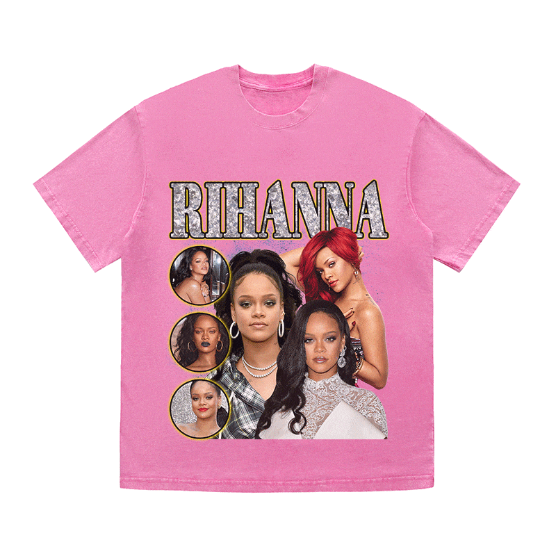 RDMCLOTHINGART tapestry hoodie RIHANNA HEAVY WEIGHT COTTON TEE-9135
