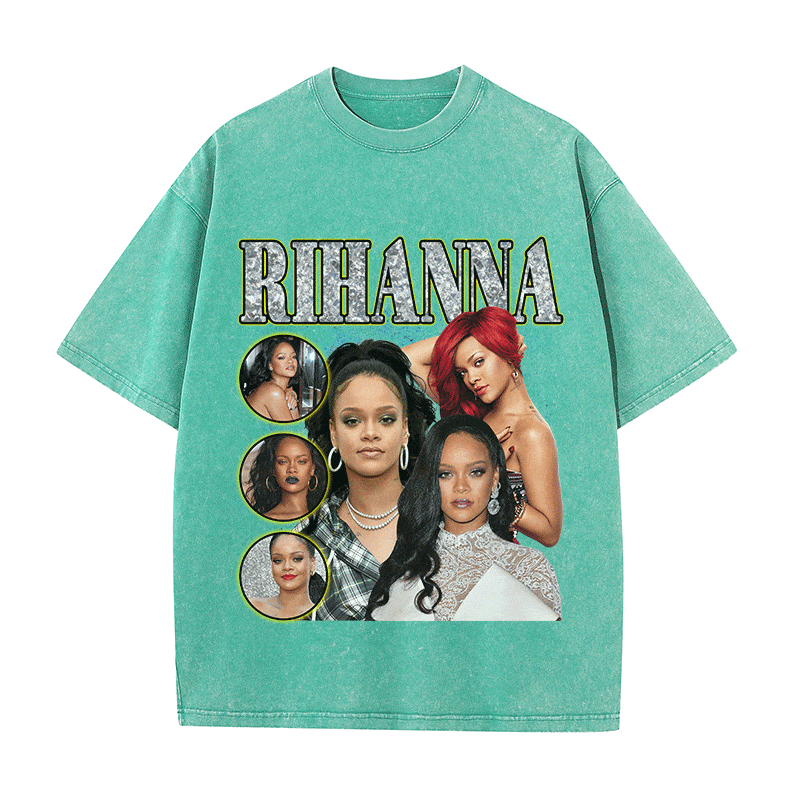RDMCLOTHINGART tapestry hoodie RIHANNA HEAVY WEIGHT COTTON TEE-9135