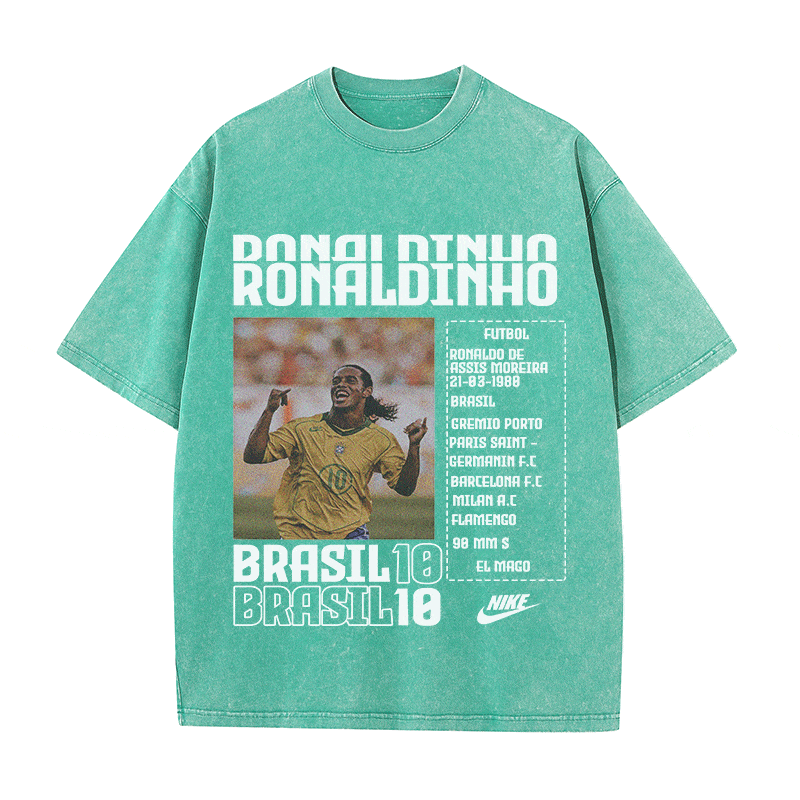 RDMCLOTHINGART tapestry hoodie RONALDINHO HEAVY WEIGHT COTTON TEE-8826