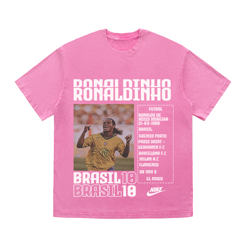 RDMCLOTHINGART tapestry hoodie RONALDINHO HEAVY WEIGHT COTTON TEE-8826
