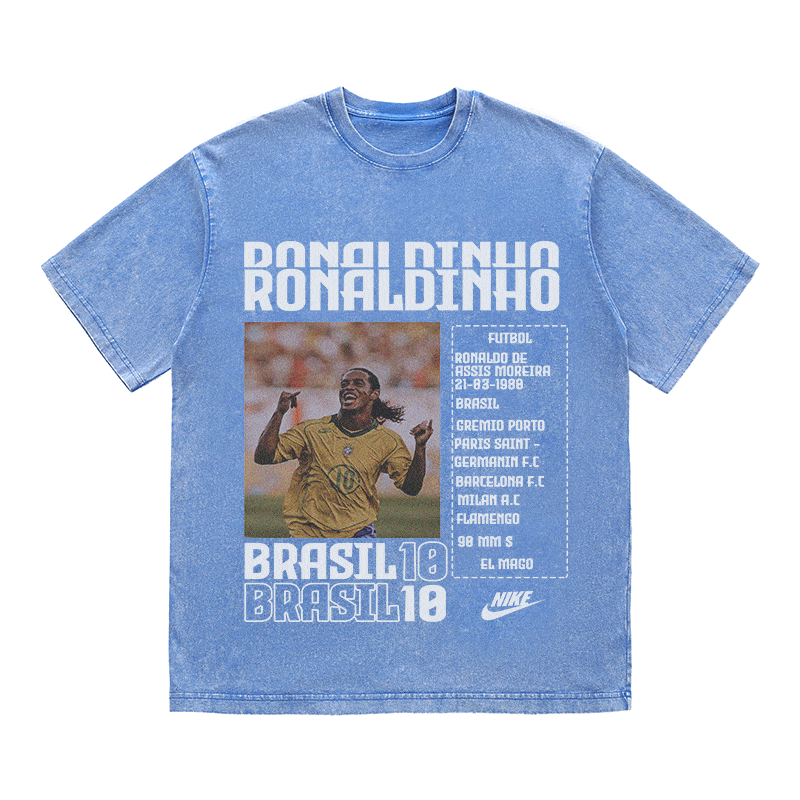 RDMCLOTHINGART tapestry hoodie RONALDINHO HEAVY WEIGHT COTTON TEE-8826