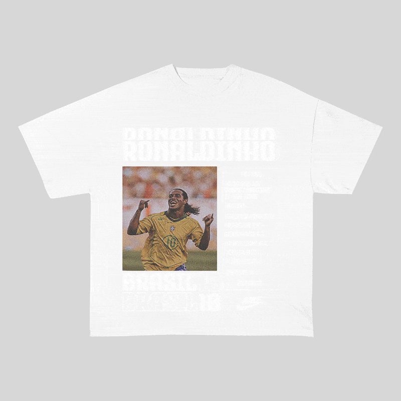 RDMCLOTHINGART tapestry hoodie RONALDINHO HEAVY WEIGHT COTTON TEE-8826