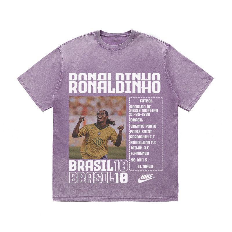 RDMCLOTHINGART tapestry hoodie RONALDINHO HEAVY WEIGHT COTTON TEE-8826