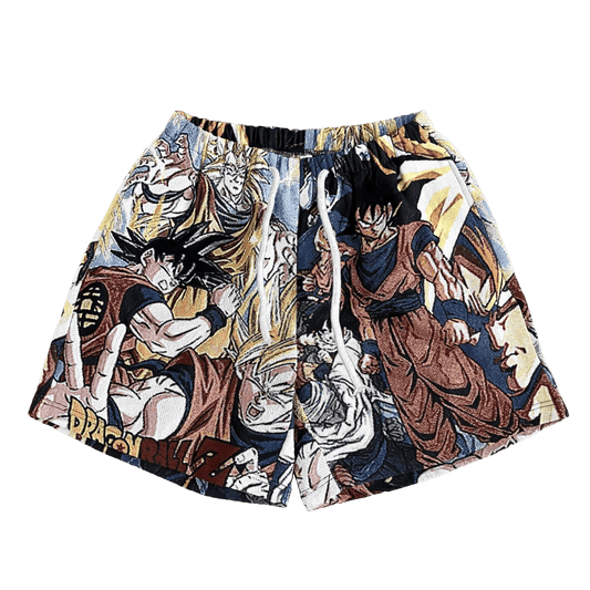 SAIYAN TAPESTRY SHORTS - RDMCLOTHINGART
