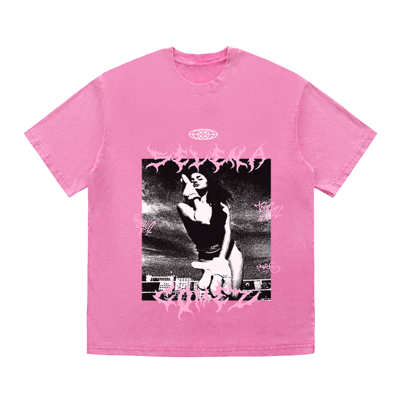 RDMCLOTHINGART tapestry hoodie SELENA GOMEZ HEAVY WEIGHT COTTON TEE-8945