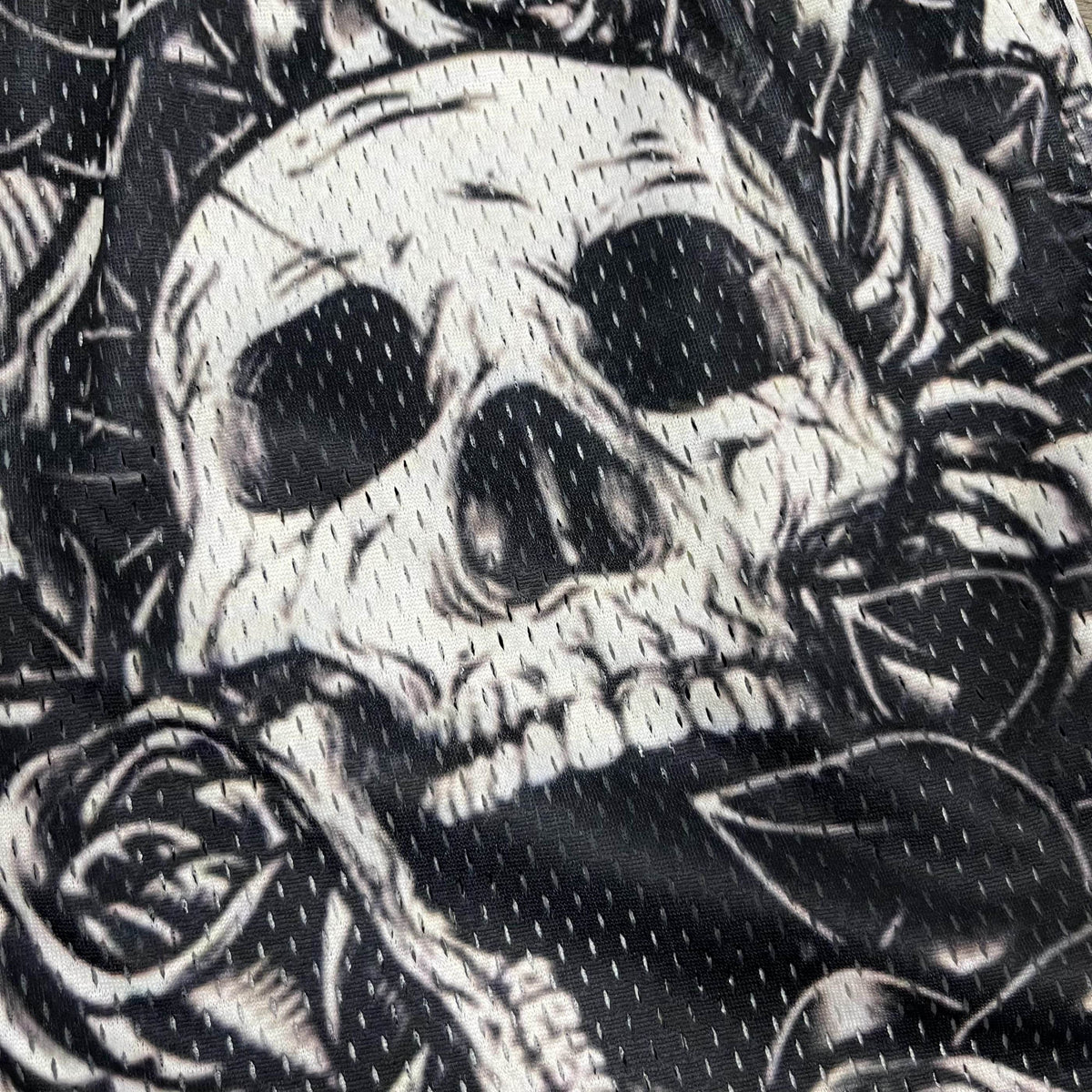 SKULL MESH SHORTS-8691 - RDMCLOTHINGART