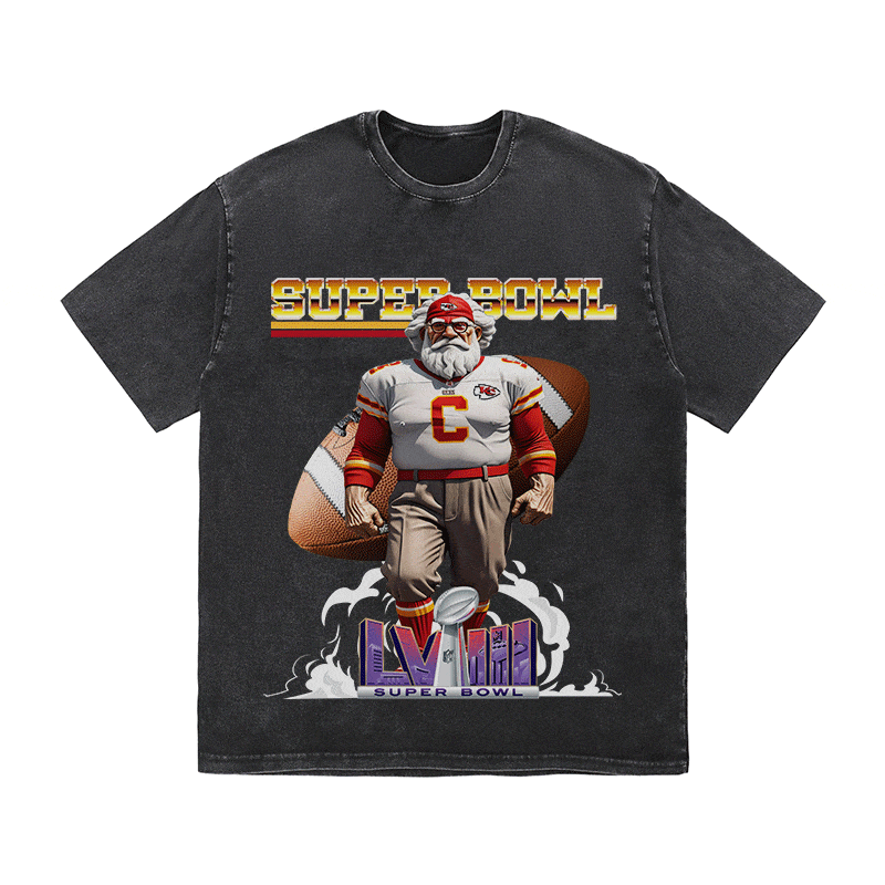 RDMCLOTHINGART tapestry hoodie SUPERBOWL 4 KC NO YEAR HEAVY WEIGHT COTTON TEE-9182