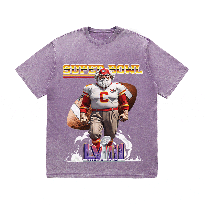 RDMCLOTHINGART tapestry hoodie SUPERBOWL 4 KC NO YEAR HEAVY WEIGHT COTTON TEE-9182
