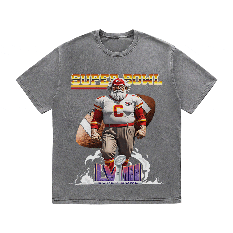 RDMCLOTHINGART tapestry hoodie SUPERBOWL 4 KC NO YEAR HEAVY WEIGHT COTTON TEE-9182
