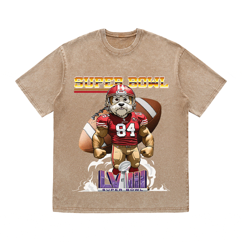 RDMCLOTHINGART tapestry hoodie SUPERBOWL 4 SF NO YEAR HEAVY WEIGHT COTTON TEE-9183