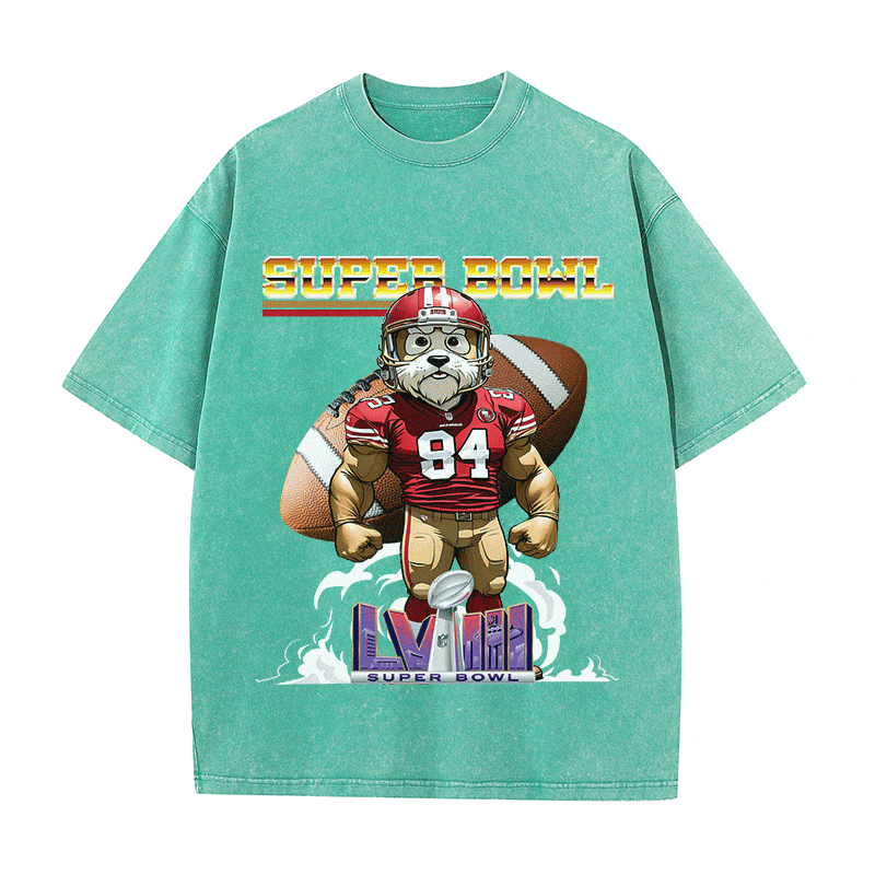 RDMCLOTHINGART tapestry hoodie SUPERBOWL 4 SF NO YEAR HEAVY WEIGHT COTTON TEE-9183