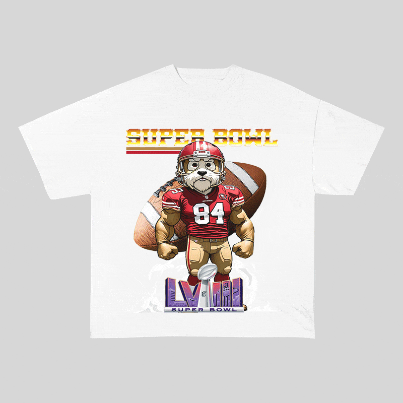 RDMCLOTHINGART tapestry hoodie SUPERBOWL 4 SF NO YEAR HEAVY WEIGHT COTTON TEE-9183