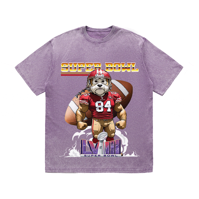 RDMCLOTHINGART tapestry hoodie SUPERBOWL 4 SF NO YEAR HEAVY WEIGHT COTTON TEE-9183