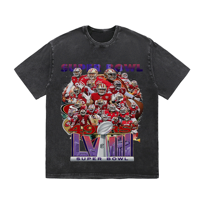RDMCLOTHINGART tapestry hoodie SUPERBOWL HEAVY WEIGHT COTTON TEE-9204