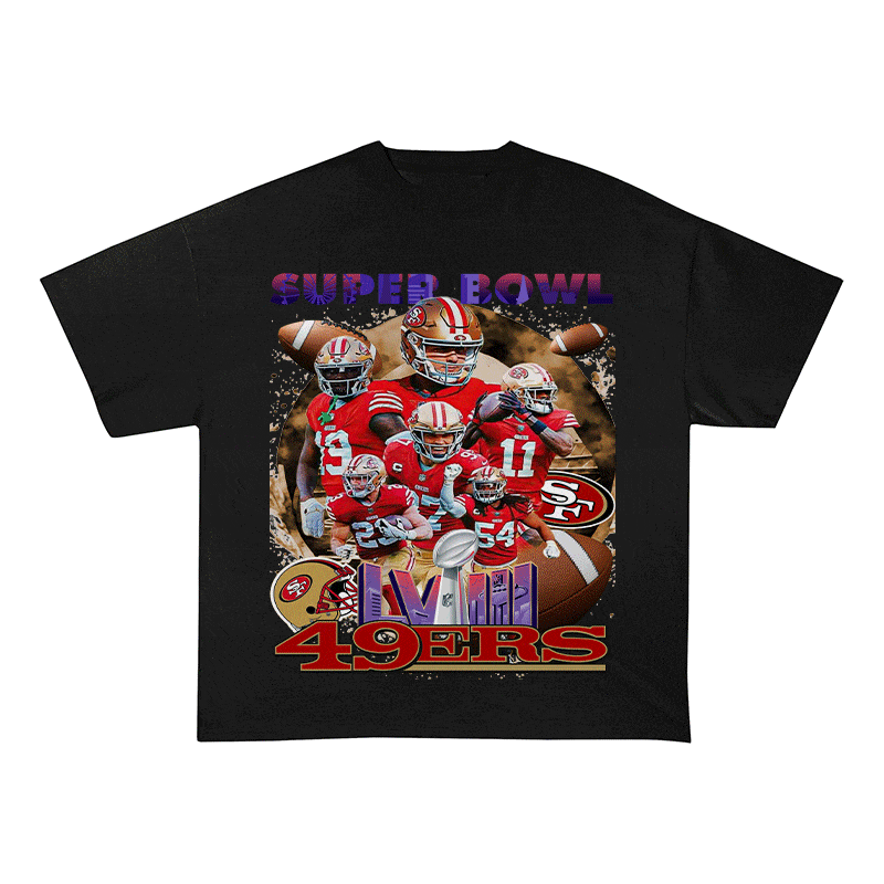 RDMCLOTHINGART tapestry hoodie SUPERBOWL HEAVY WEIGHT COTTON TEE-9205