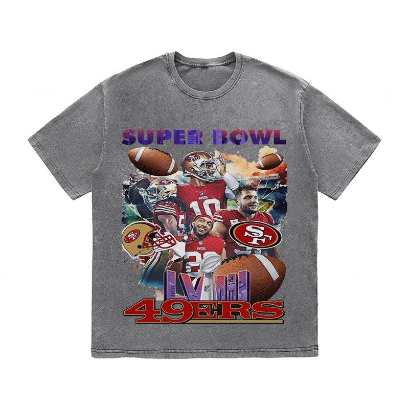 RDMCLOTHINGART tapestry hoodie SUPERBOWL HEAVY WEIGHT COTTON TEE-9208