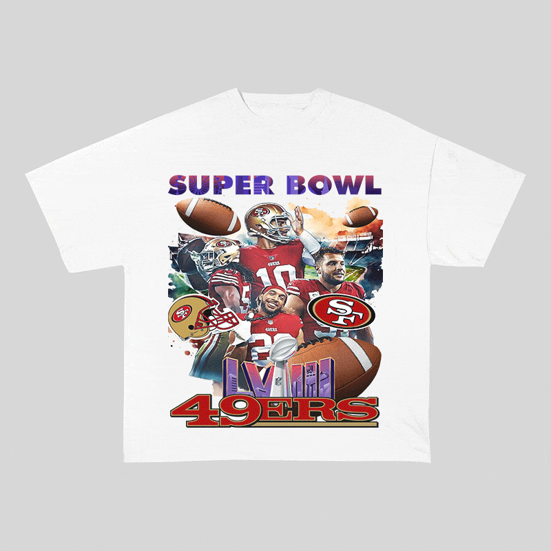 RDMCLOTHINGART tapestry hoodie SUPERBOWL HEAVY WEIGHT COTTON TEE-9208