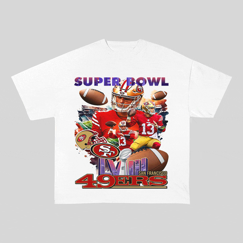 RDMCLOTHINGART tapestry hoodie SUPERBOWL HEAVY WEIGHT COTTON TEE-9209