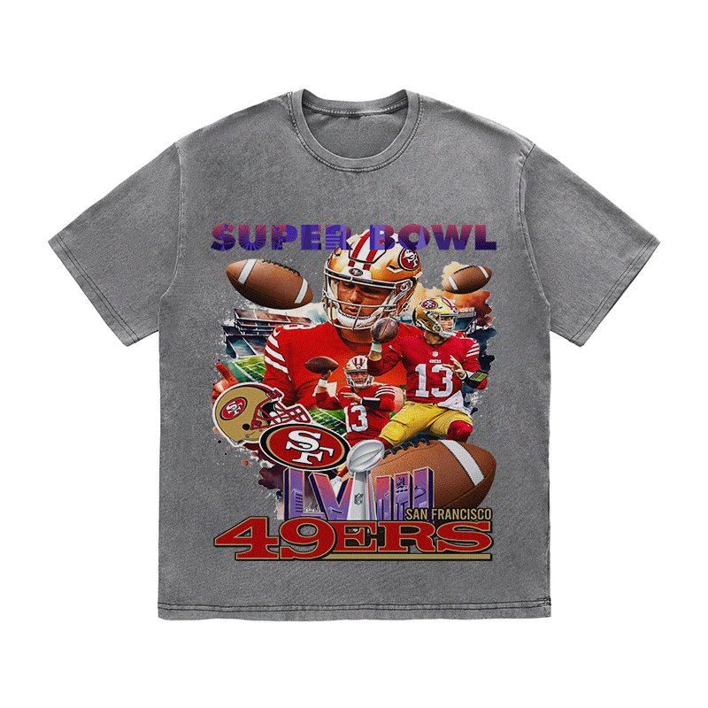 RDMCLOTHINGART tapestry hoodie SUPERBOWL HEAVY WEIGHT COTTON TEE-9209