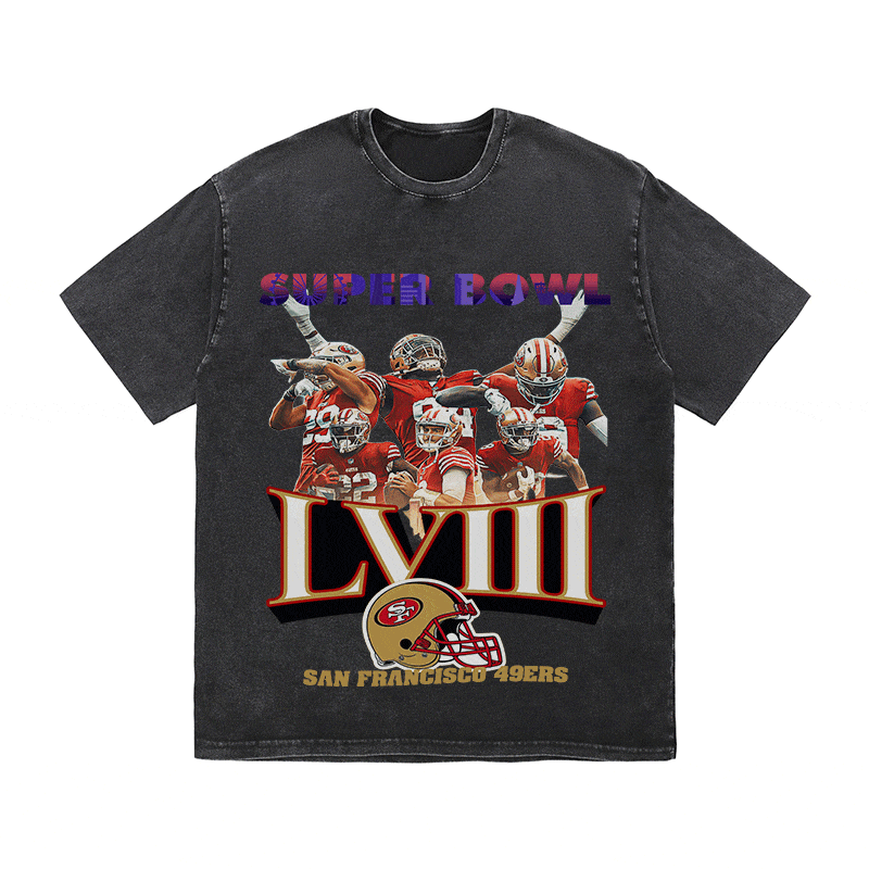 RDMCLOTHINGART tapestry hoodie SUPERBOWL HEAVY WEIGHT COTTON TEE-9214