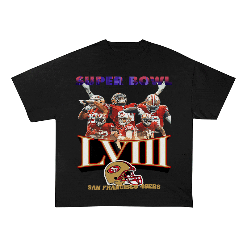 RDMCLOTHINGART tapestry hoodie SUPERBOWL HEAVY WEIGHT COTTON TEE-9214