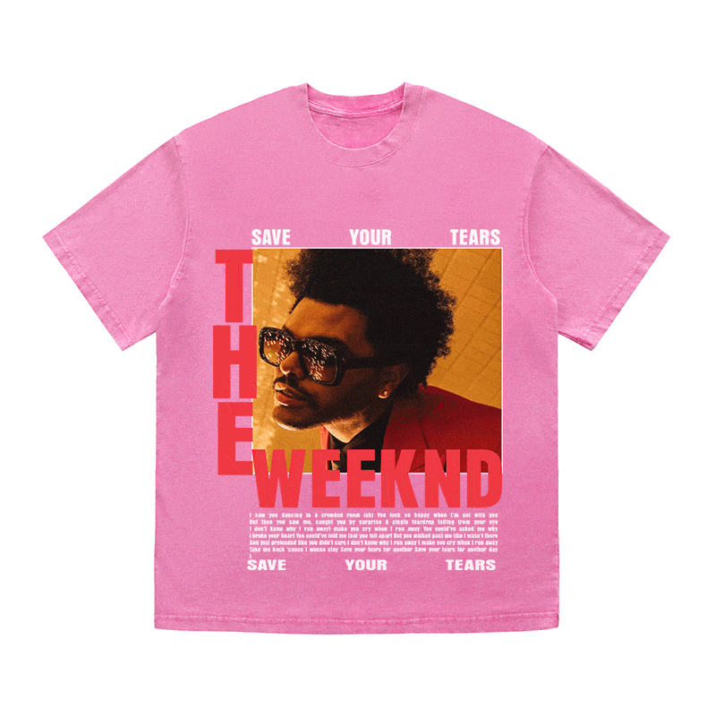 RDMCLOTHINGART tapestry hoodie THE WEEKND HEAVY WEIGHT COTTON TEE-9024