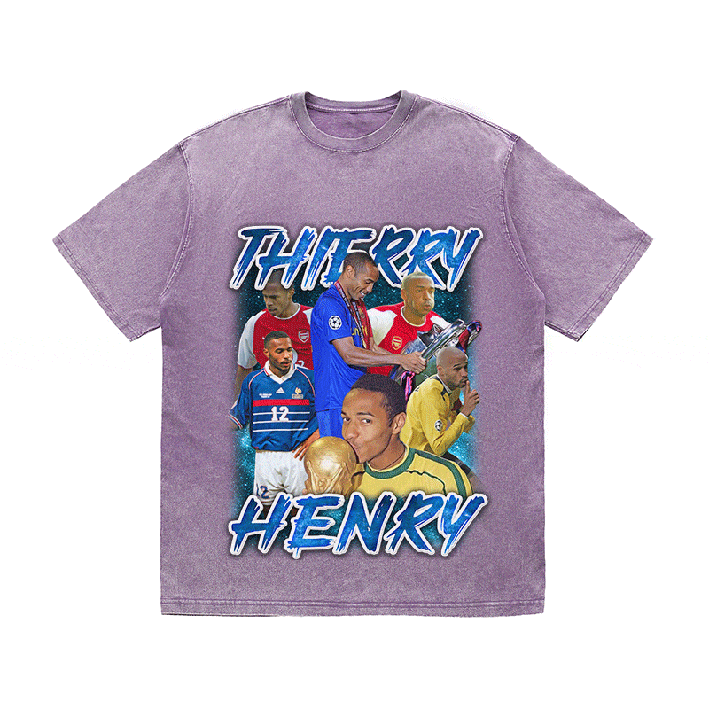 RDMCLOTHINGART tapestry hoodie THIERRY HENRY HEAVY WEIGHT COTTON TEE-9175