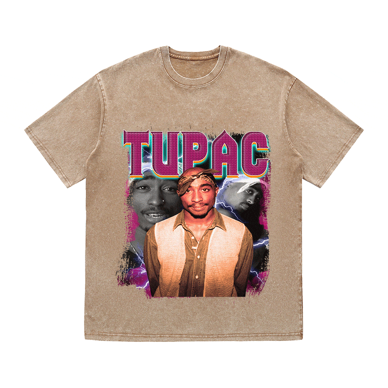 RDMCLOTHINGART tapestry hoodie TUPAC HEAVY WEIGHT COTTON TEE-9142