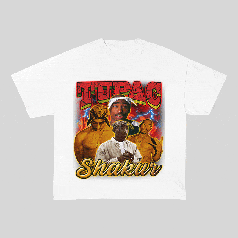 RDMCLOTHINGART tapestry hoodie TUPAC SHAKUR HEAVY WEIGHT COTTON TEE-9141